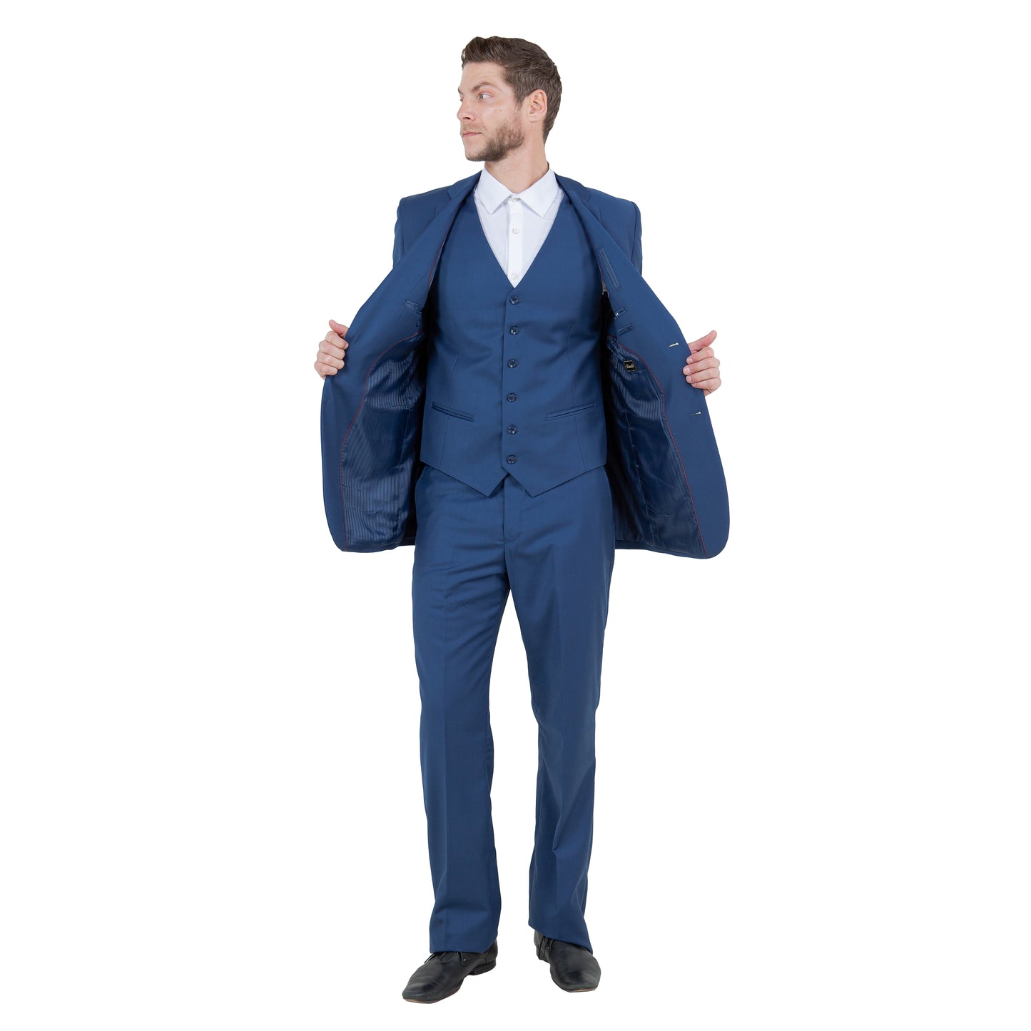 Men's Modern-Fit 3-Piece Suit Set w/ Jacket, Vest and Pants