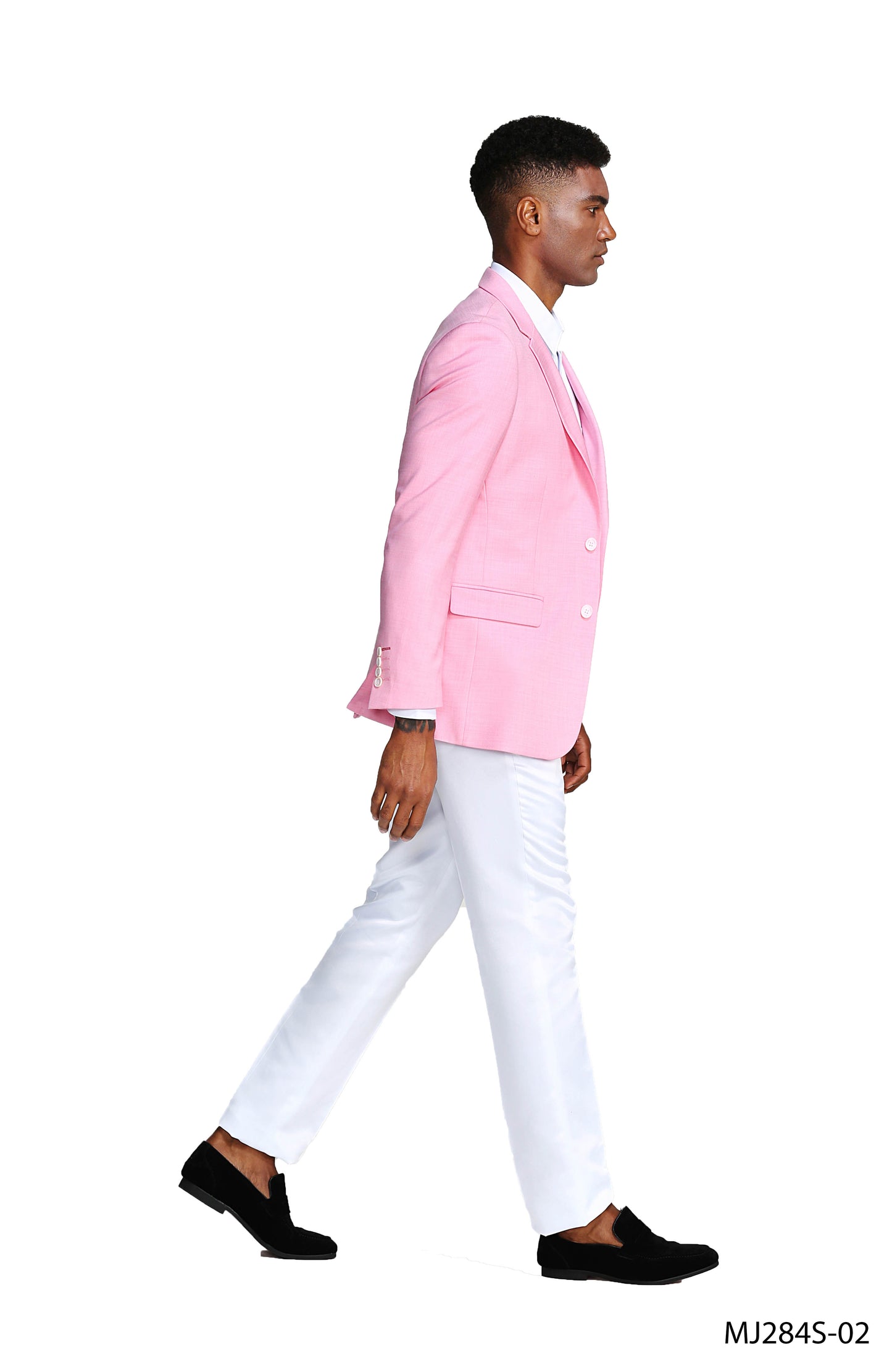 Solid Linen Look Notch Lapel Blazer Jacket