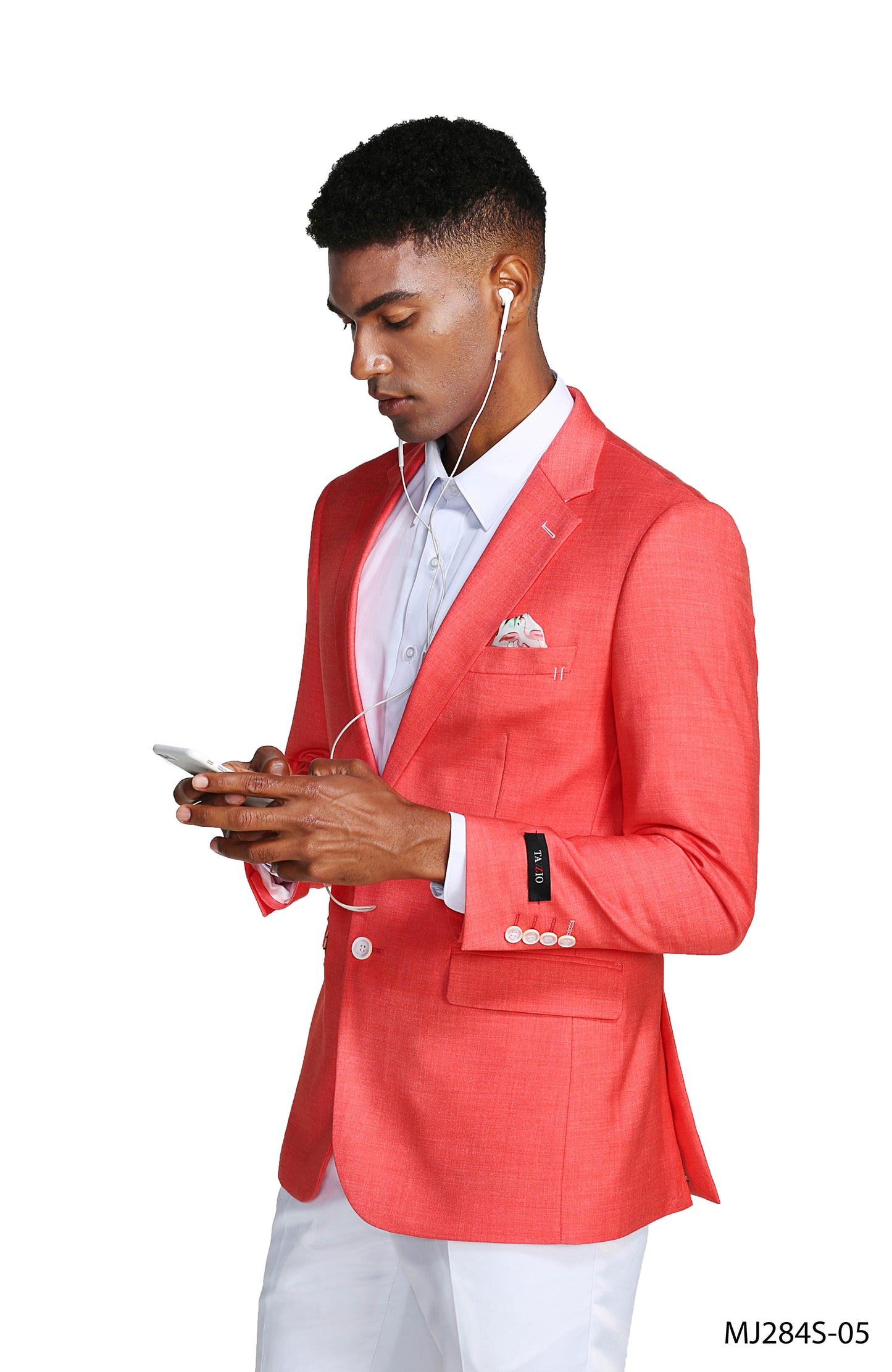 Solid Linen Look Notch Lapel Blazer Jacket
