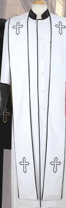 Clergy robe Men's Cassock Pastor Robe With Matching Stole