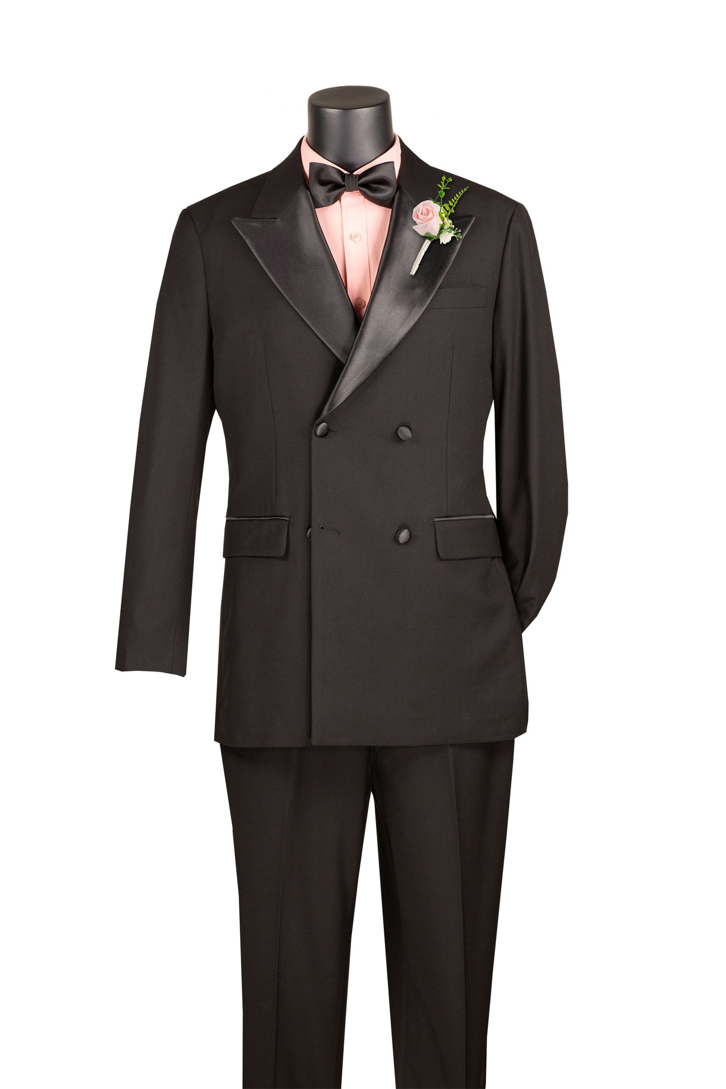 Vinci Tuxedo Tux Double Breasted Suit with Free Bow Tie TBD-900