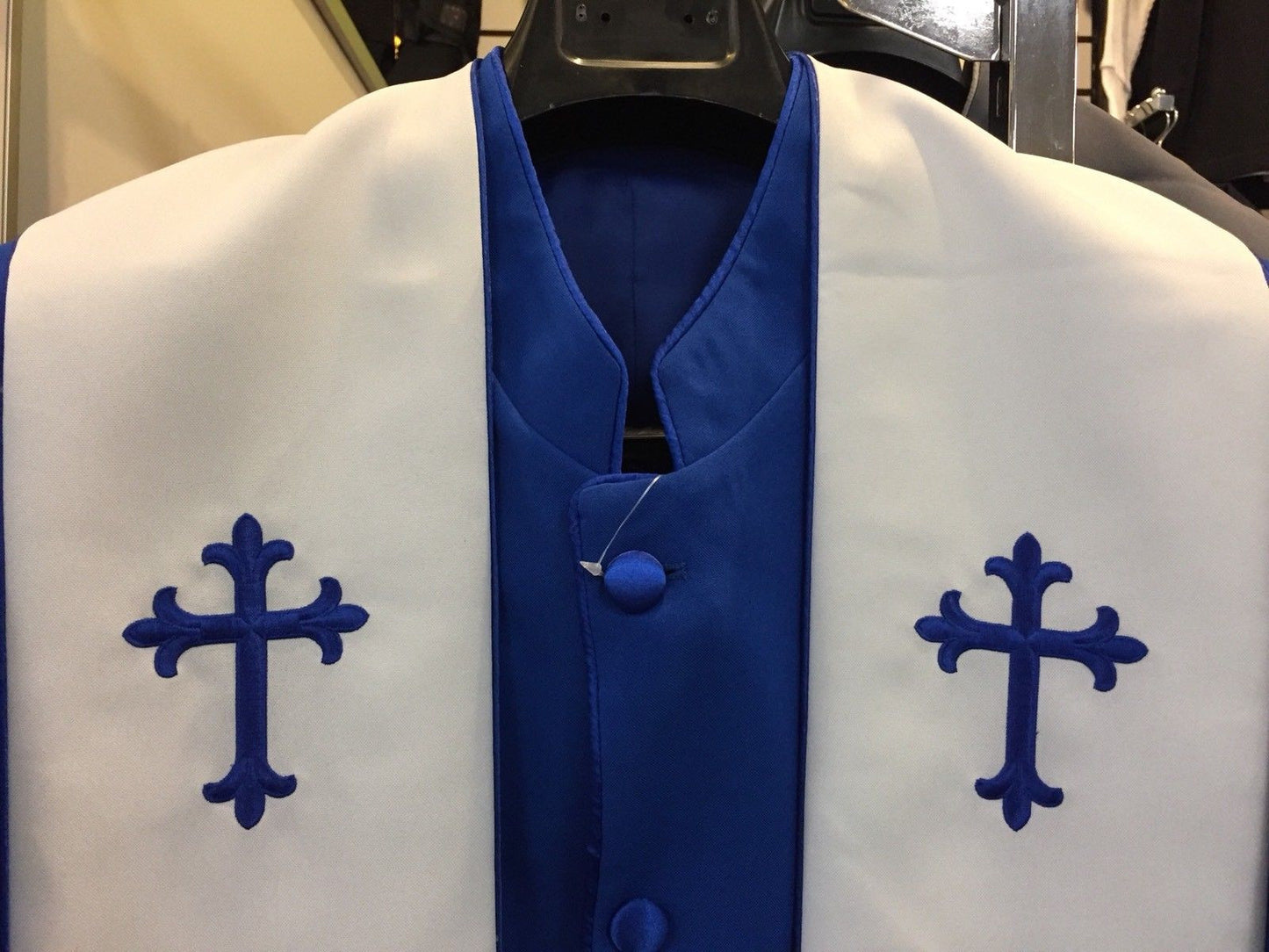 royal blue robe with zipper & stole.jpg