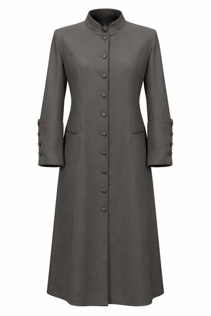 Women Solid Robe / Clergy Wear with Cuffs and pleats