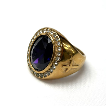 Bishop Rings Gold Purple