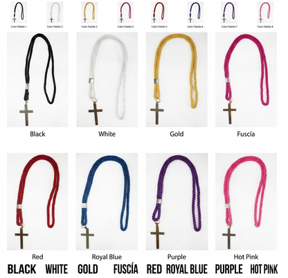 Clergy Uniform Rope Cord and Cross Necklace