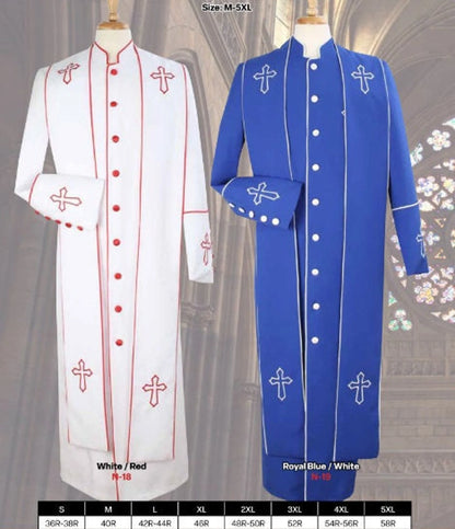 Clergy robe Men's Cassock Pastor Robe With Matching Stole
