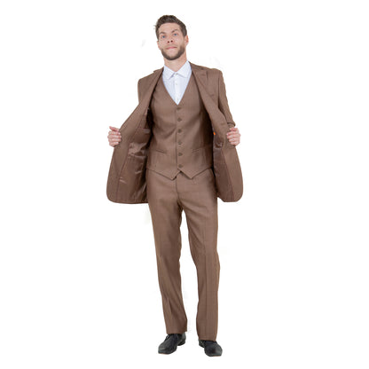Men's Modern-Fit 3pc Sharkskin Suit Set