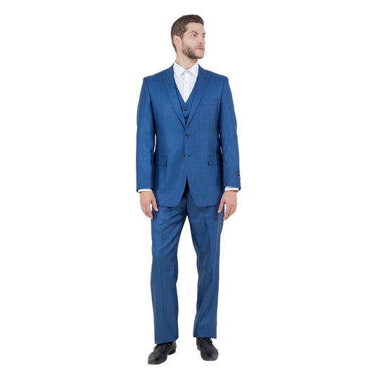 Men's Modern-Fit 3pc Sharkskin Suit Set