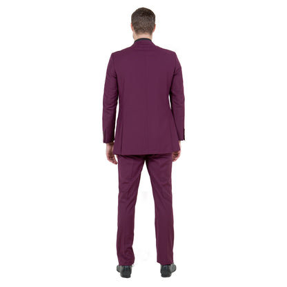 Burgundy Solid 2-PC Slim Fit Performance Stretch Suits