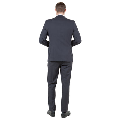 Dark Grey Men's Ultra Slim-Fit 3pc Suit w/ Expandable Waistband