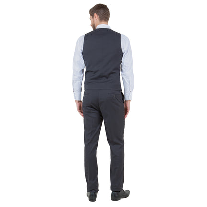 Dark Grey Men's Ultra Slim-Fit 3pc Suit w/ Expandable Waistband