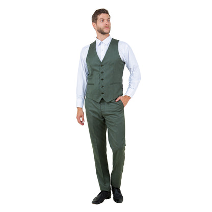 Men's Hybrid-Fit 3pc Sharkskin Suit w/ Expandable Waistband