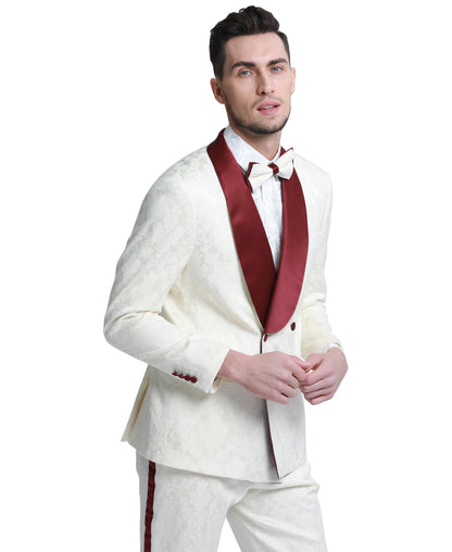 2 PC Satin Shawl Collar Suit