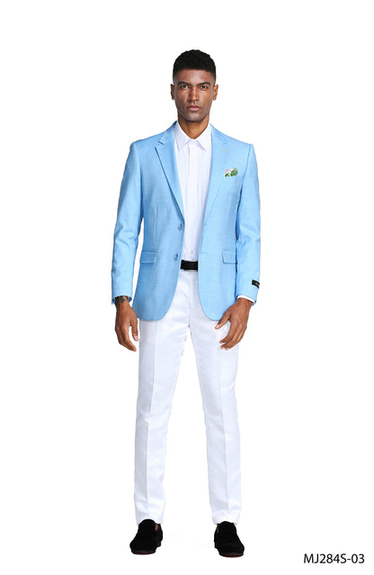 Solid Linen Look Notch Lapel Blazer Jacket