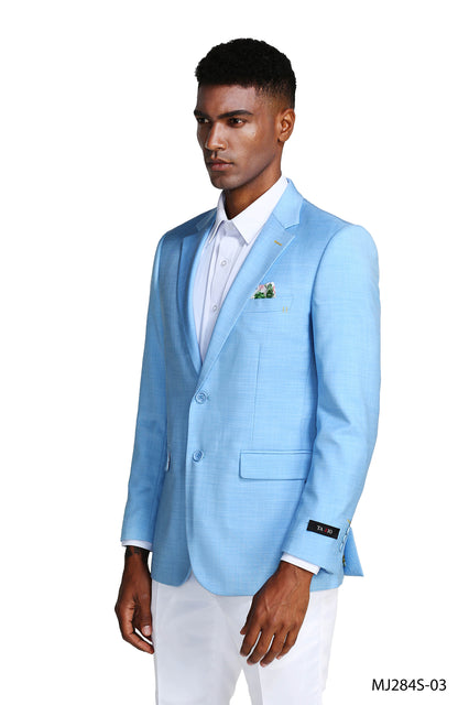 Solid Linen Look Notch Lapel Blazer Jacket