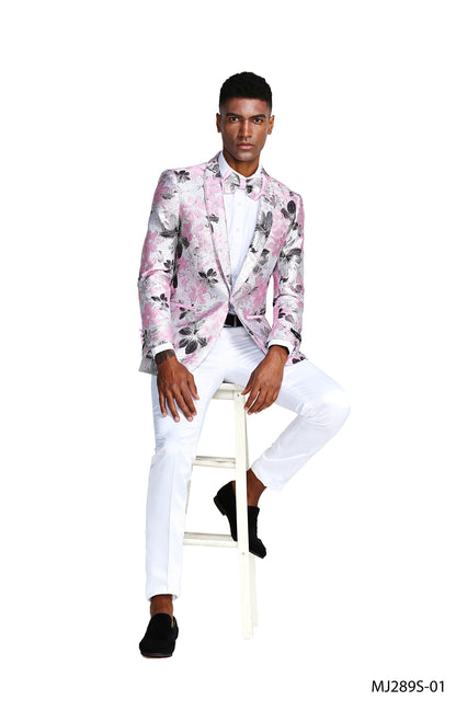 Shawl Collar Blazer Jacket with Bowtie