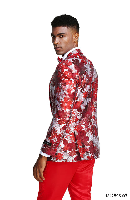 Shawl Collar Blazer Jacket with Bowtie for Prom