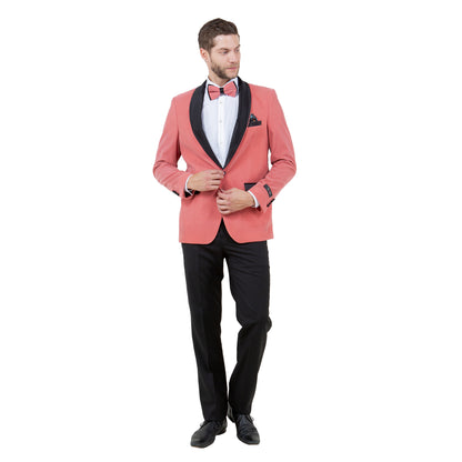 Men's Velvet Slim-Fit Blazer w/ Satin Shawl Collar