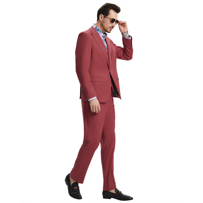 Men's Stacy Adams Hybrid-Fit 3pc Suit Set, Jacket Vest and Pants