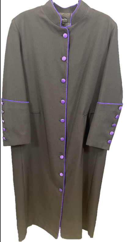 Women Solid Robe / Clergy Wear with Cuffs and pleats