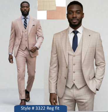 Studio Ferera 3pc Suit with Vest Modern Fit 3322