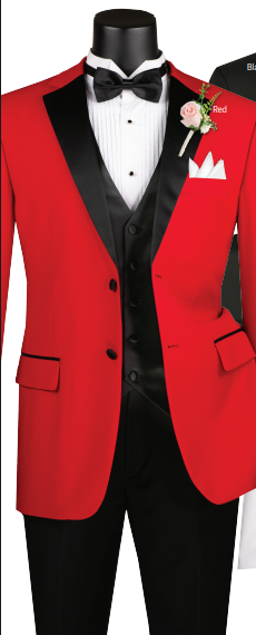 Vinci Tuxedo Suit with Vest & Bow Tie 4TV-1 4TV-2
