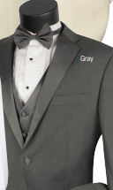 Vinci Tuxedo Suit with Vest & Bow Tie 4TV-1 4TV-2