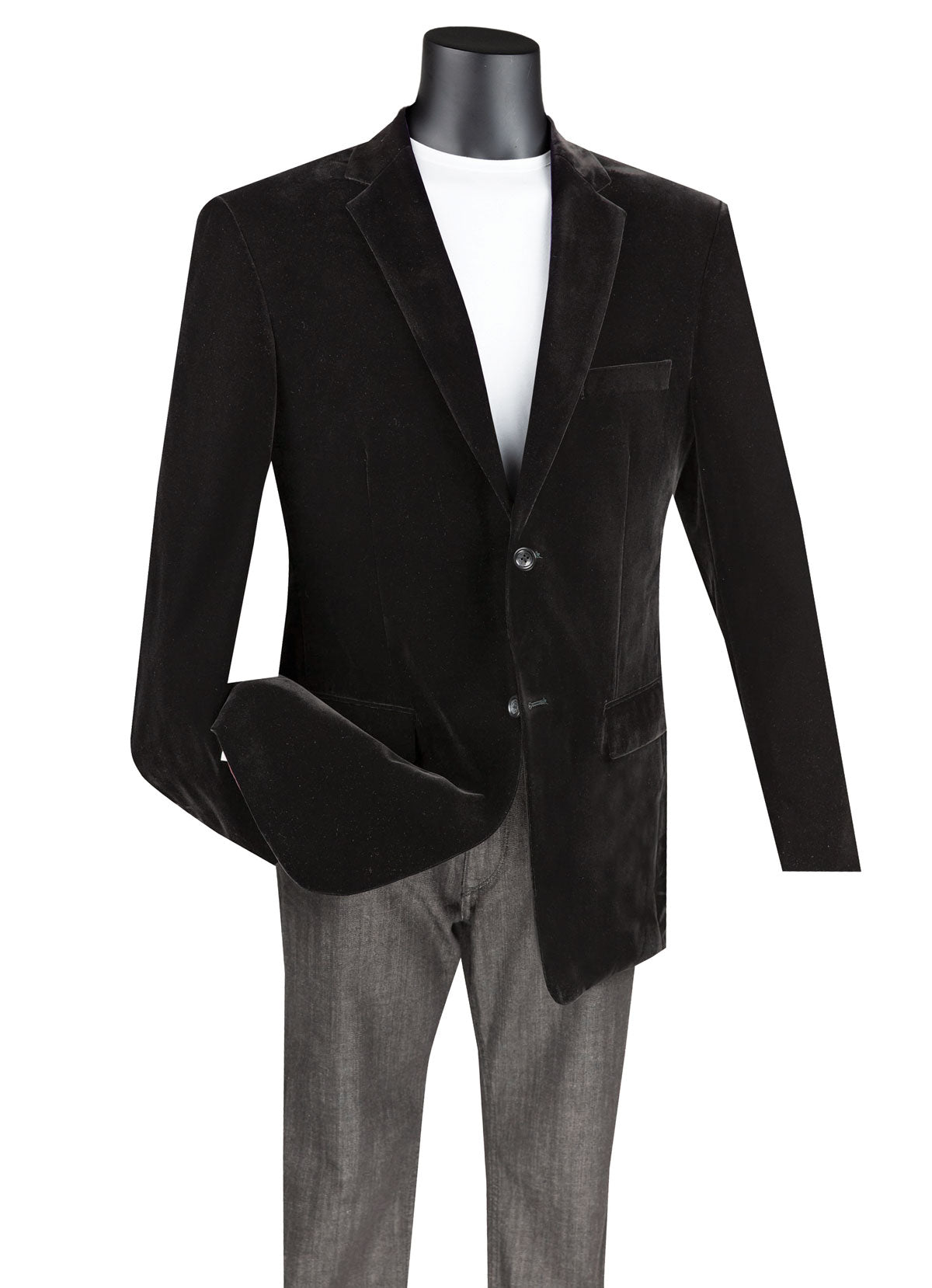 Mens Velvet Blazer Jacket Holiday Sport Coat Vinci B-27