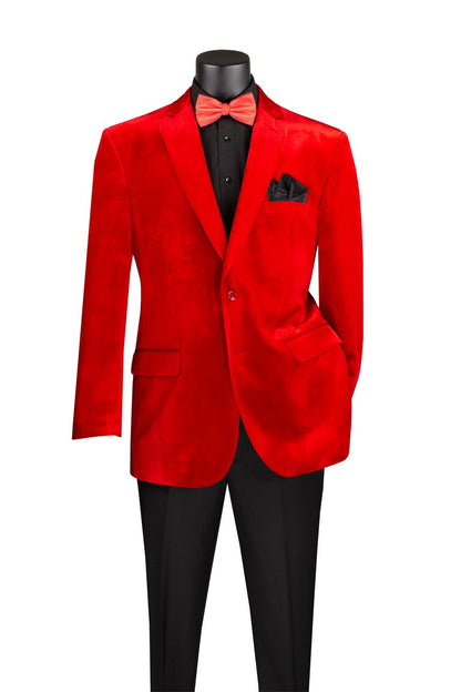 Mens Velvet Blazer Jacket Holiday Sport Coat Vinci B-27