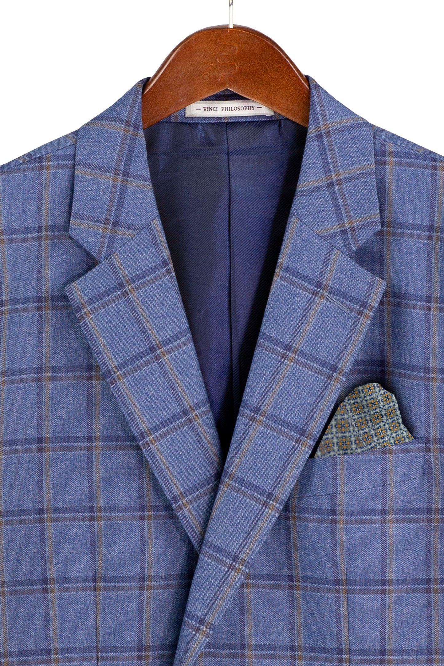 Vinci F-MV2W4 3Pc Plaid Check Suit with Vest Modern Fit