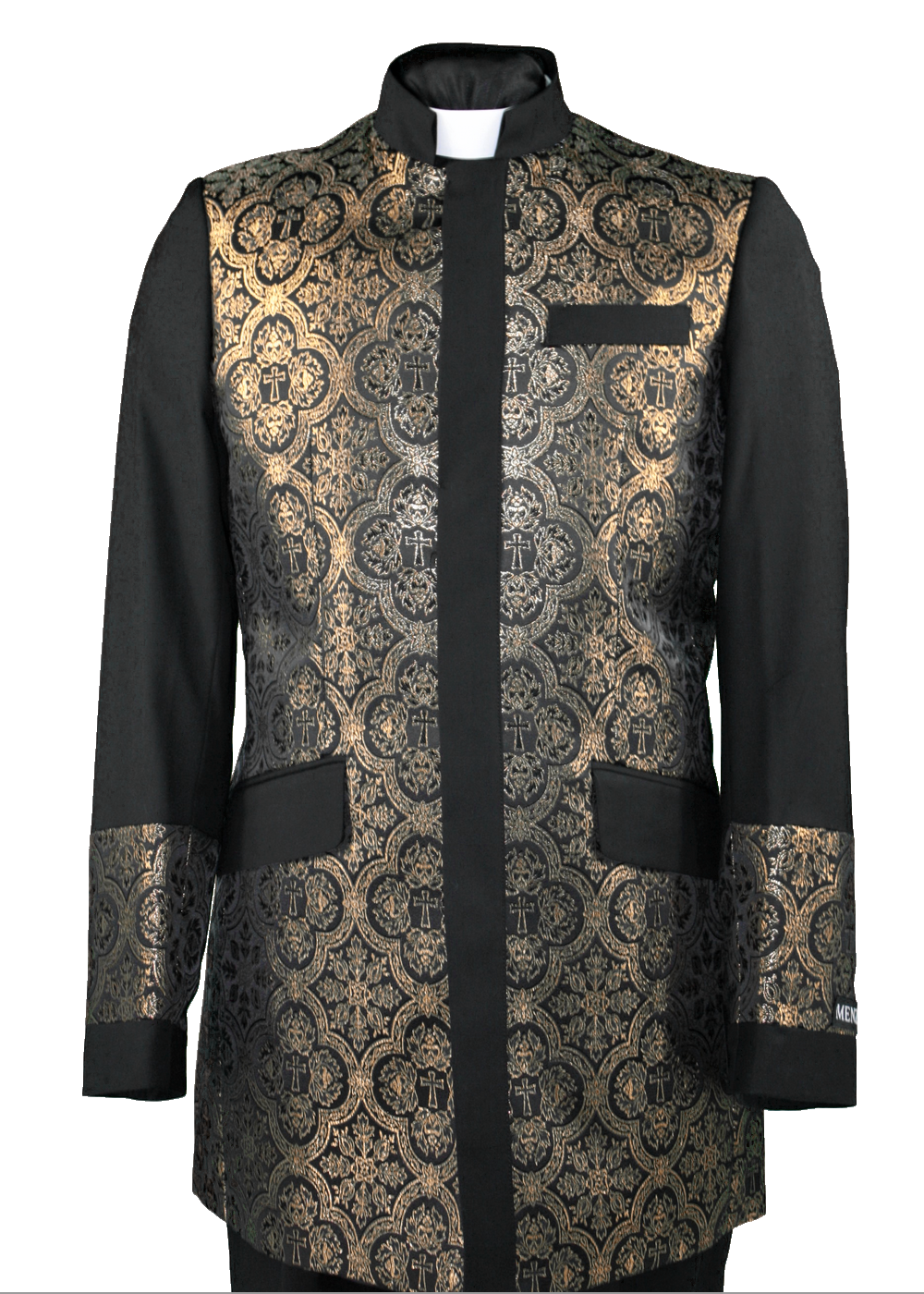 clergy jacket black gold.png