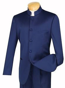Navy banded collar suit.jpg