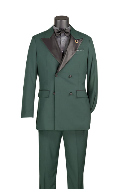 Vinci Tuxedo Tux Double Breasted Suit with Free Bow Tie TBD-900